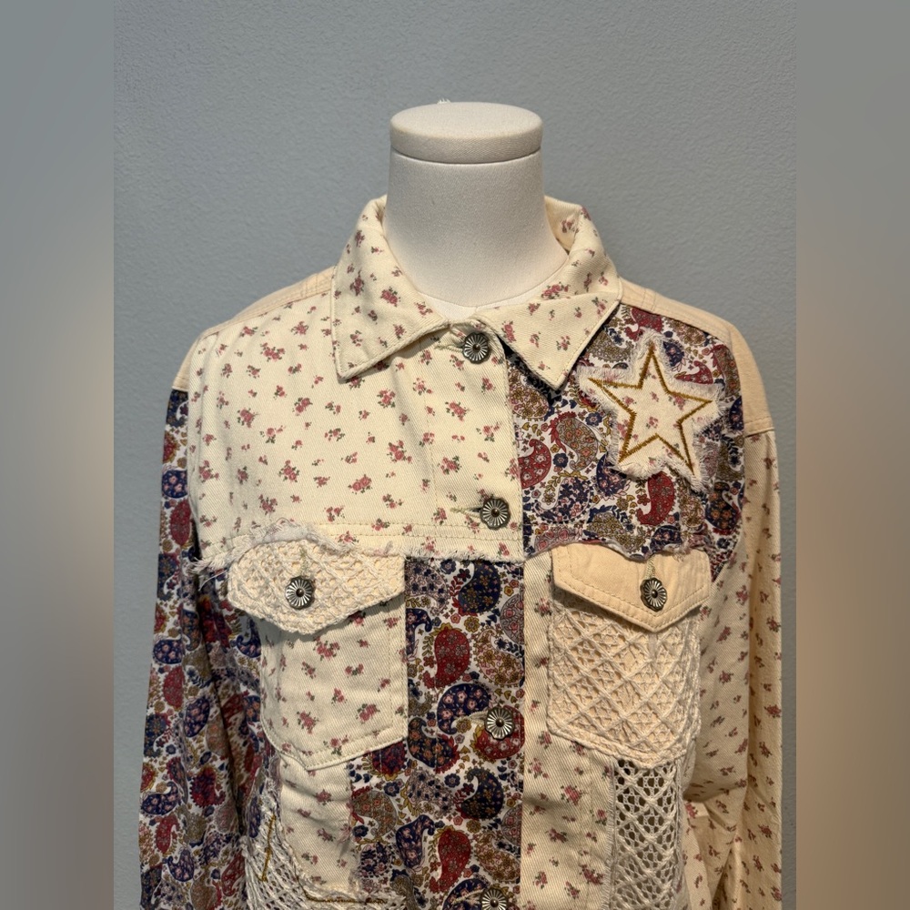 POL Patchwork Star Women's Jacket NWT - image 2